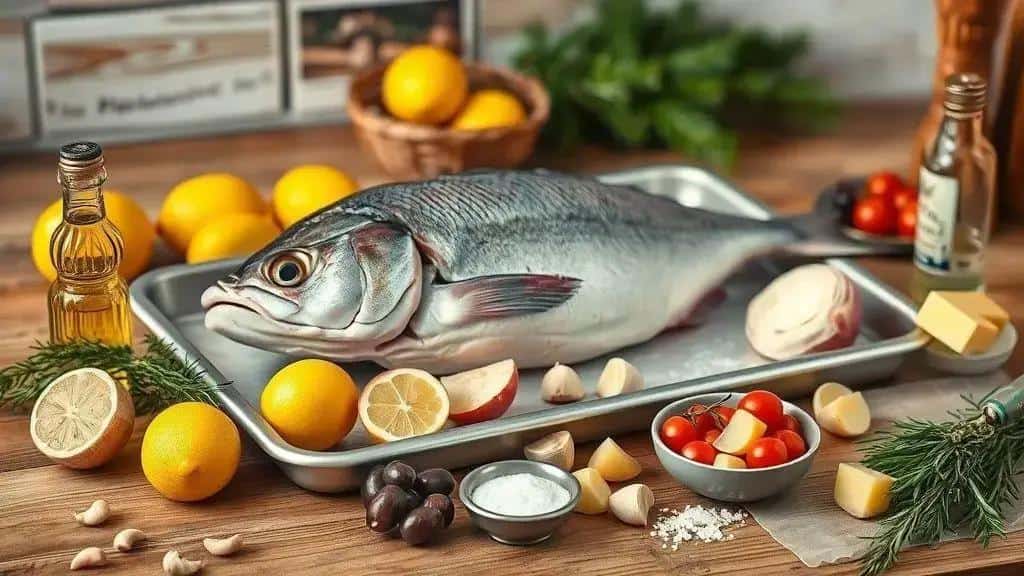 Ingredientes da receita Peixe Assado ao Forno para Ceia de Natal Ingredientes da receita Peixe Assado ao Forno para Ceia de Natal