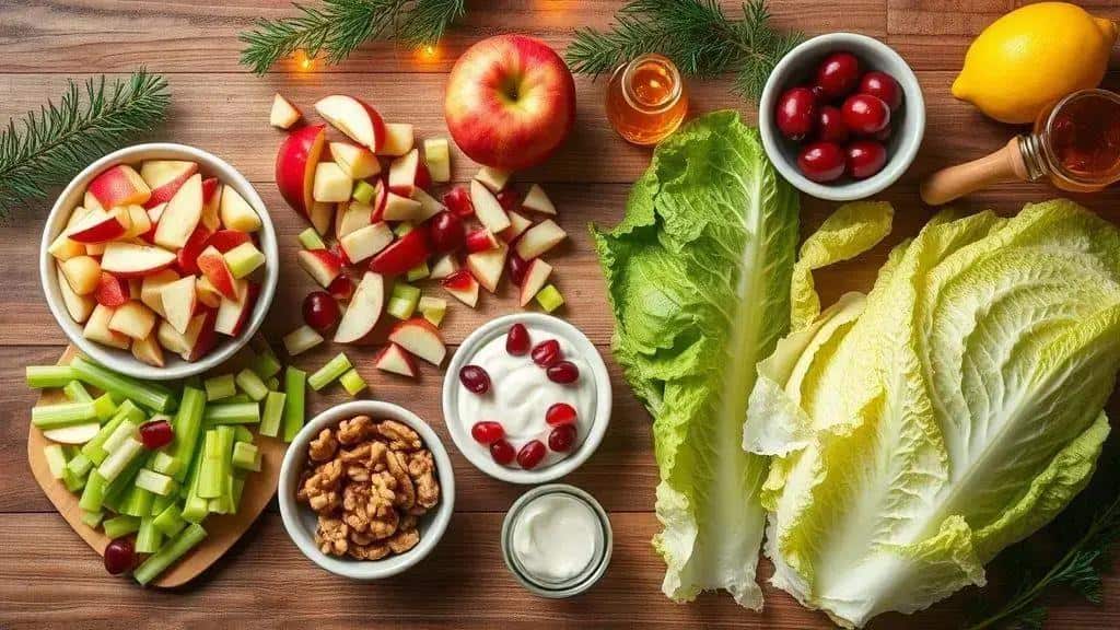 Ingredientes da receita Salada Waldorf de Natal Ingredientes da receita Salada Waldorf de Natal