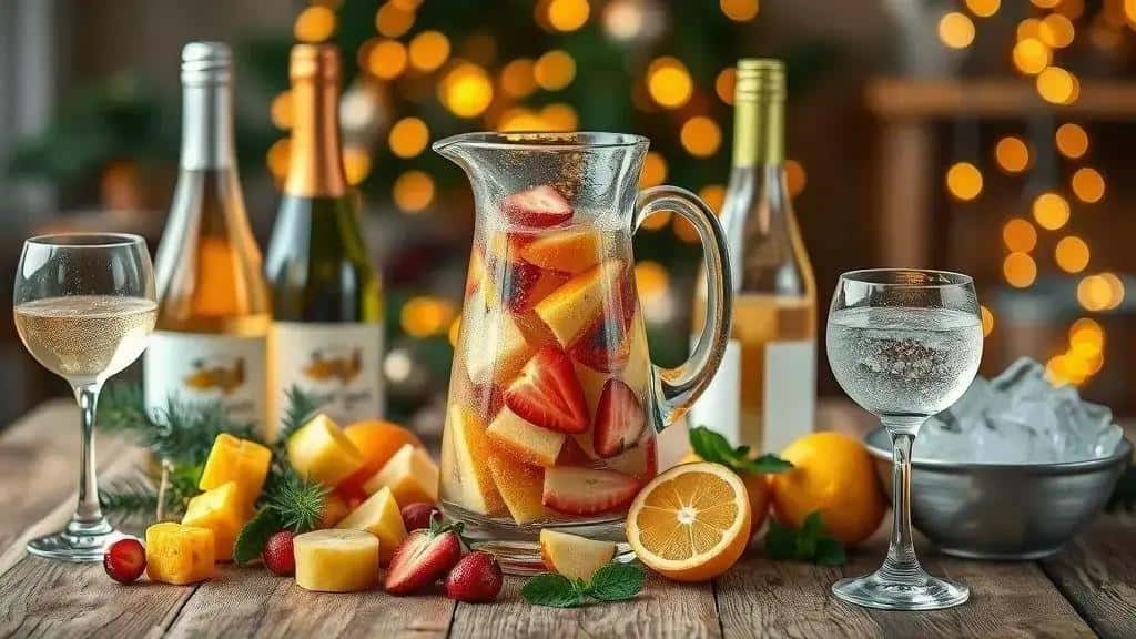 Ingredientes do clericot natalino refrescante