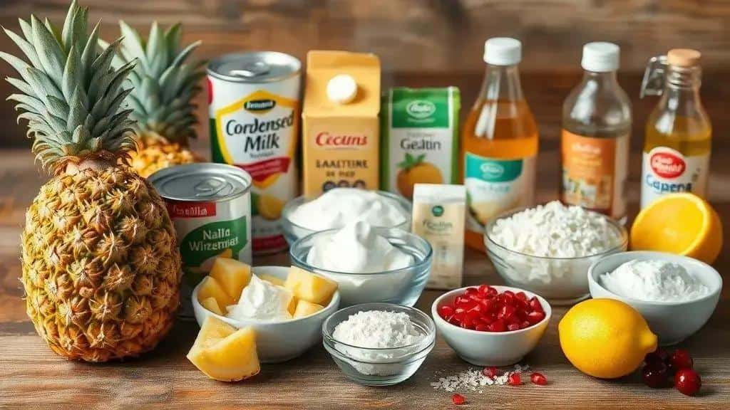 Ingredientes do creme de Papai Noel