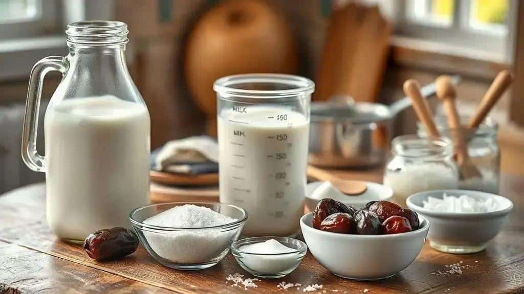 Ingredientes do manjar de coco com ameixa