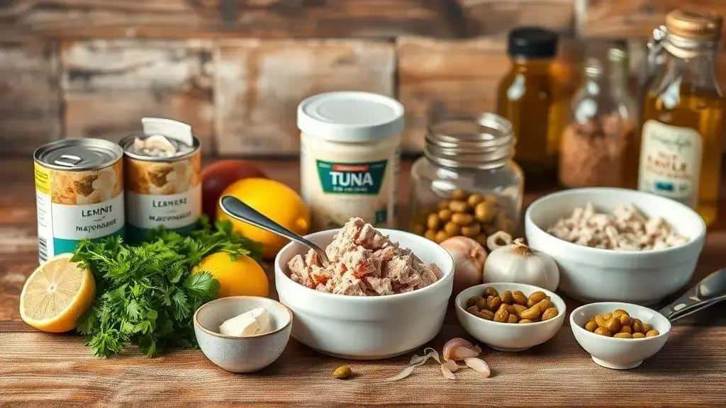 Ingredientes do patê de atum cremoso