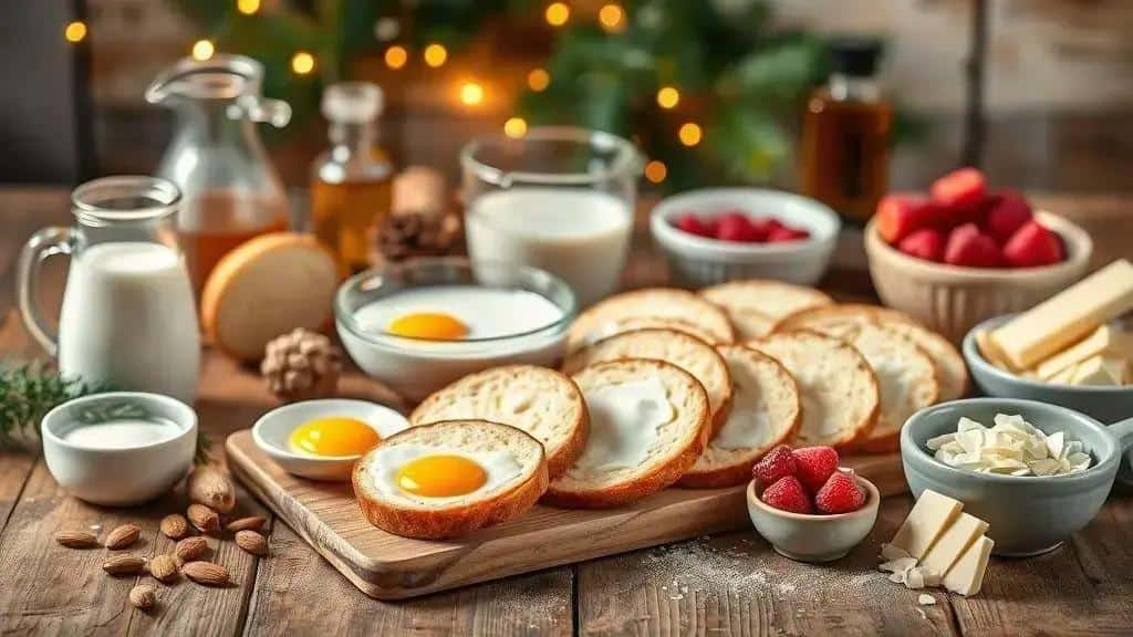 Ingredientes do pavê de panetone com creme branco