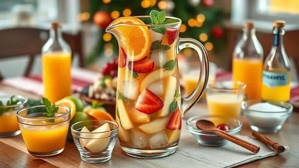 Ingredientes do ponche de frutas