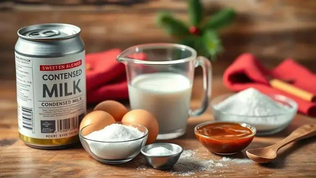 Ingredientes do pudim de leite condensado clássico