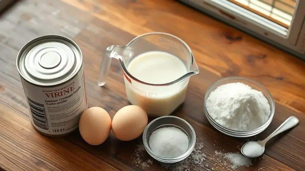 Ingredientes do pudim de leite condensado