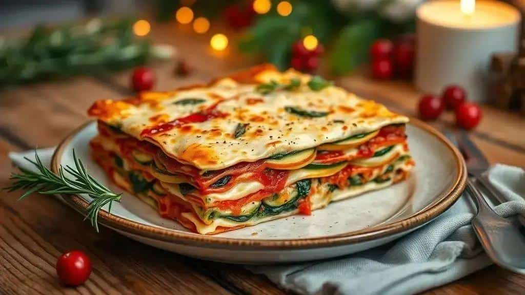 Lasanha Vegetariana Natalina