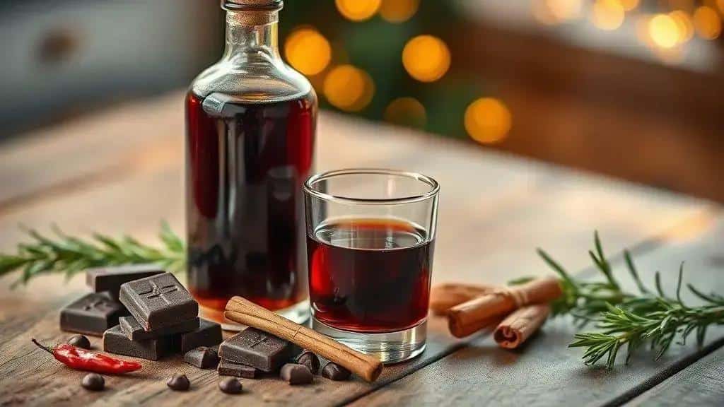Licor Caseiro de Chocolate e Pimenta para Presentear