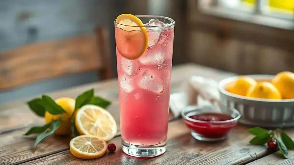 Limonada Rosa com Groselha