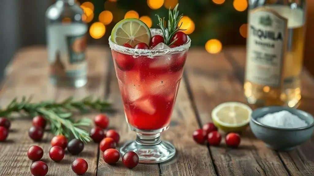 Margarita de Cranberry (Drink Alcoólico Natalino)