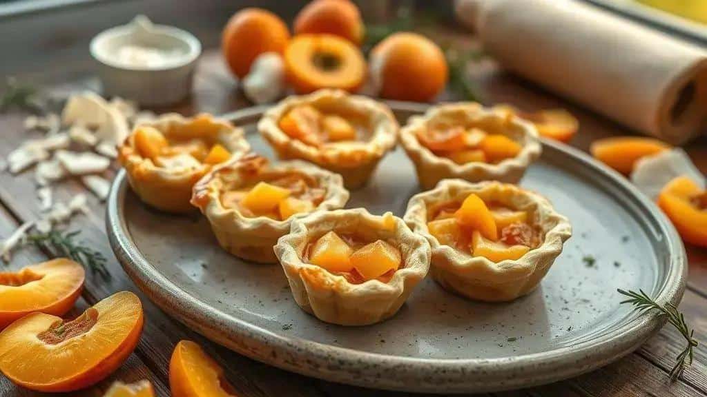 Mini Quiches de Queijo e Damasco (Entrada Rápida)