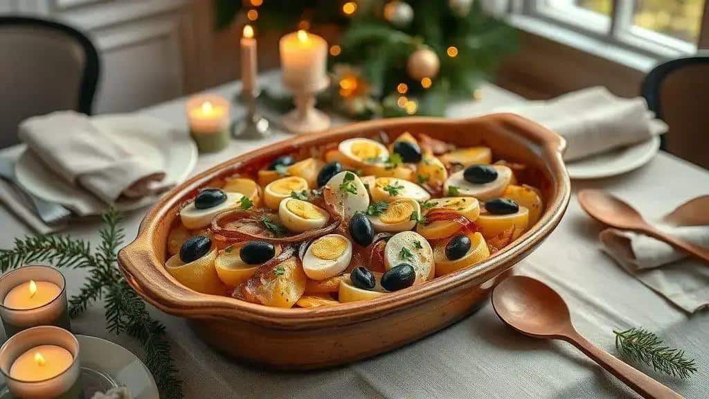 Montagem, decoração e apresentação para a ceia de Natal