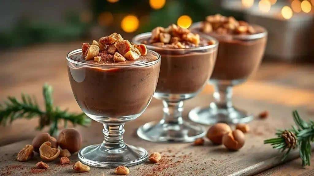 Mousse de Chocolate Aerada com Crocante de Castanhas