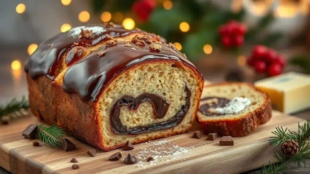 Panetone Recheado com Creme de Chocolate