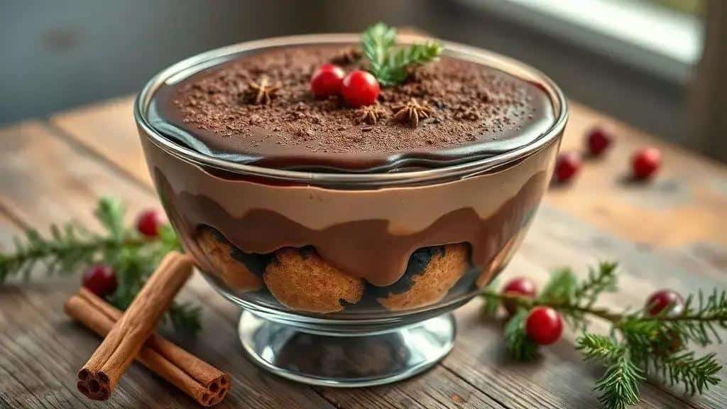 Pavê de Chocolate Clássico de Natal