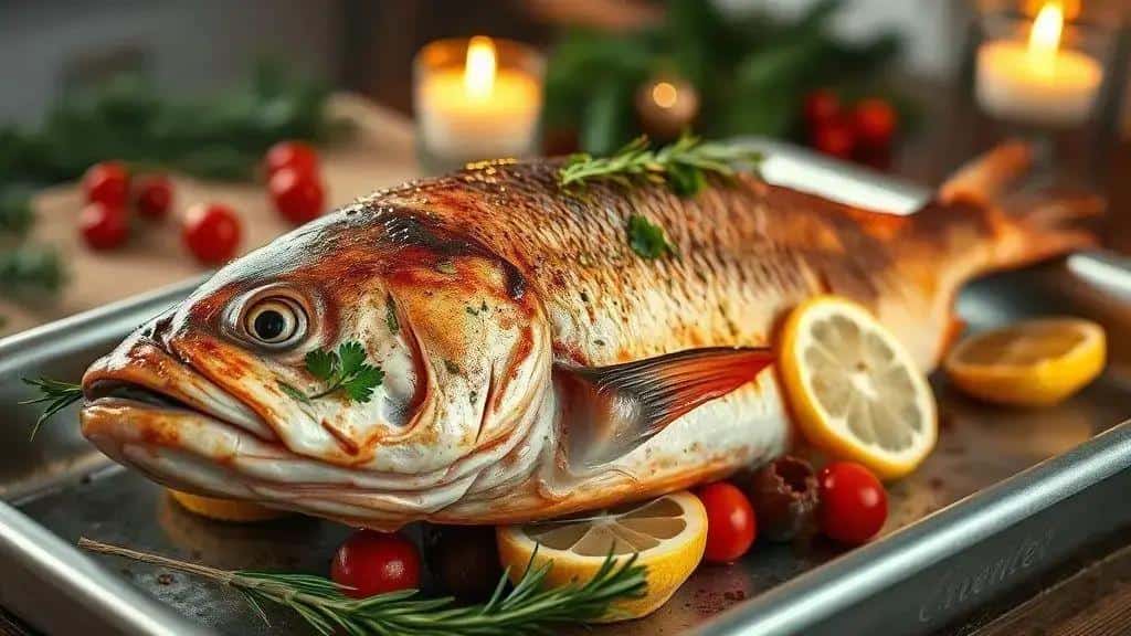 Peixe Assado ao Forno para Ceia de Natal