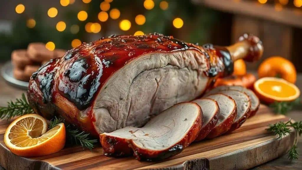 Pernil de Natal Assado na Cerveja Preta