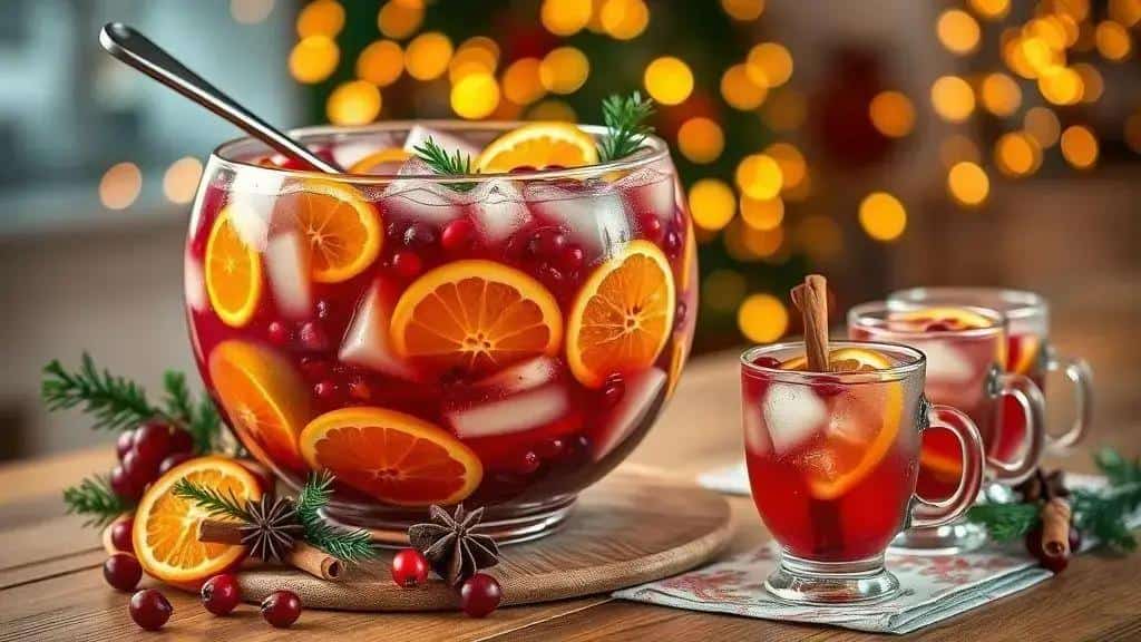 Ponche de Frutas de Natal Fácil