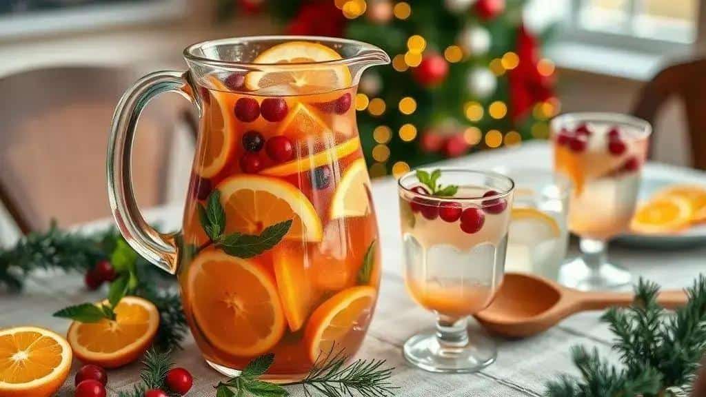 Ponche de Frutas Sem Álcool para a Ceia em Família