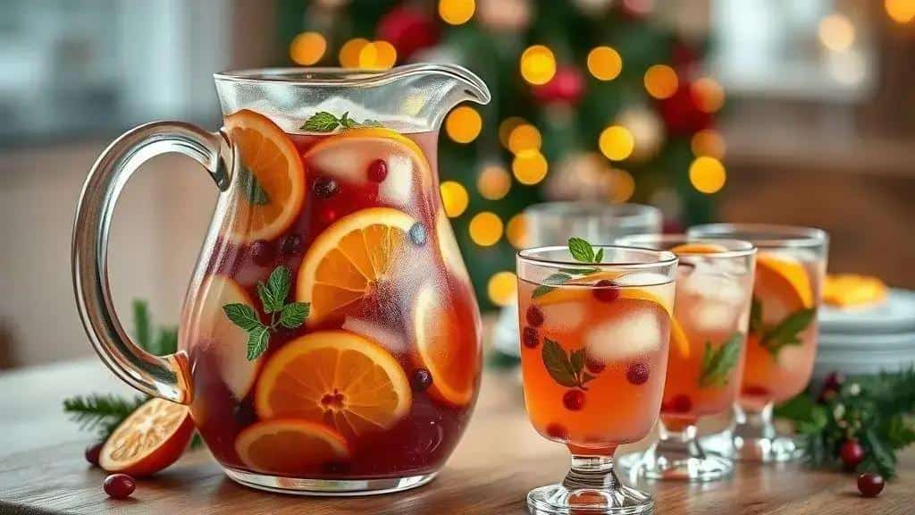 Ponche Natalino com Frutas