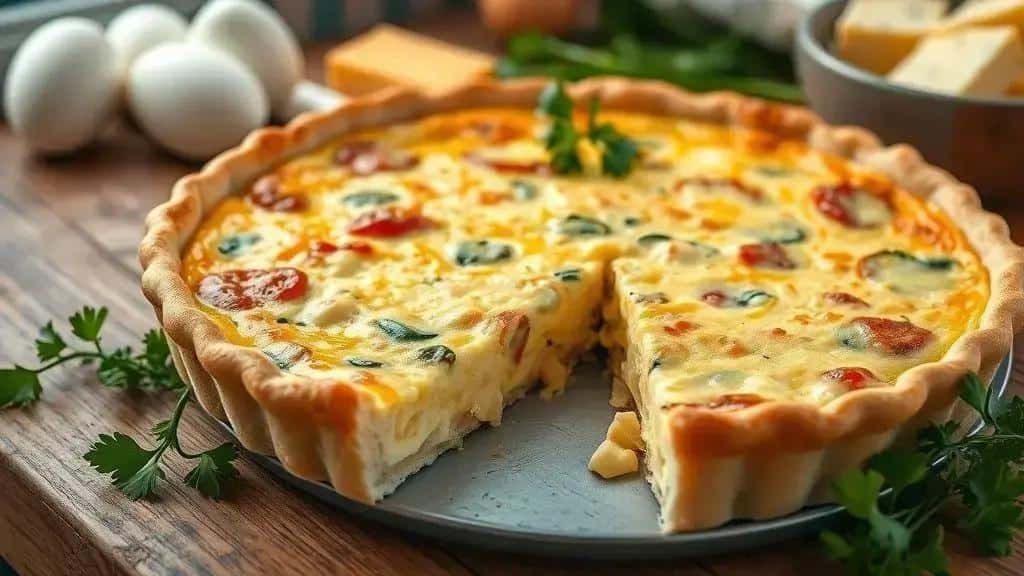 Quiche de Palmito e Queijo