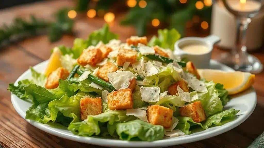 Salada Caesar Especial para o Natal