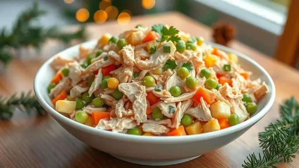 Salpicão de Frango Cremoso e Refrescante com Maçã