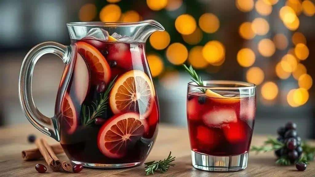 Sangria de Vinho Tinto com Frutas da Estação