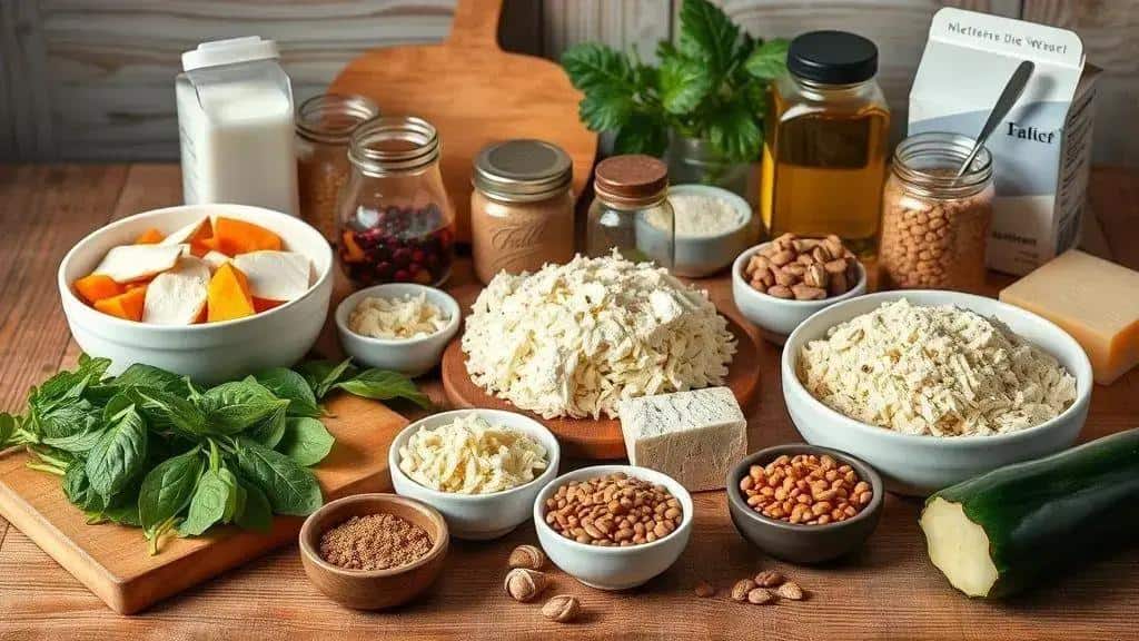Substituições, opções veganas e ingredientes sazonais