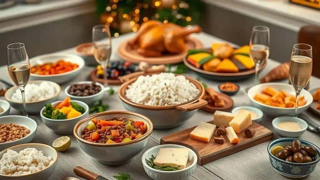 Sugestões de acompanhamentos e como servir na ceia