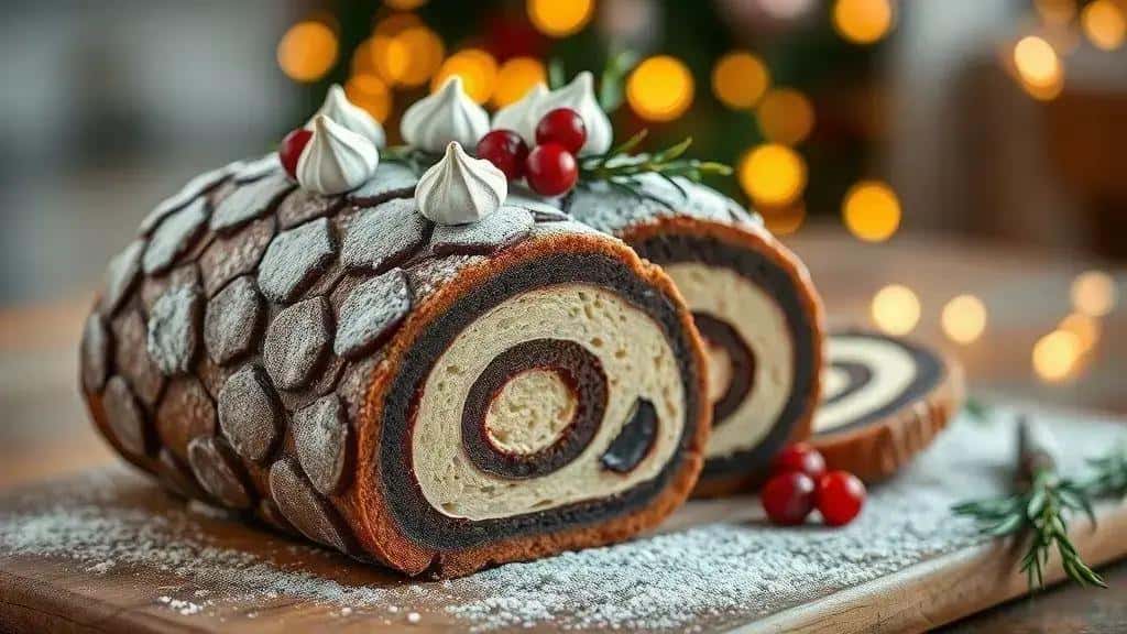 Tronco de Natal (Bûche de Noël): Bolo Rústico e Lindo