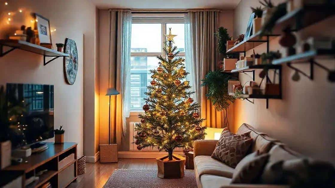 Montando uma árvore de natal em apartamentos pequenos