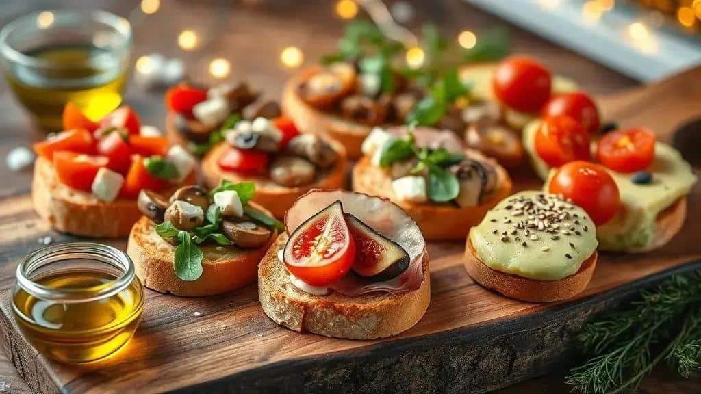 Variações da bruschetta italiana simples Variações da bruschetta italiana simples