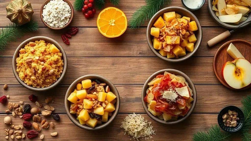 Variações da farofa agridoce de Natal Variações da farofa agridoce de Natal