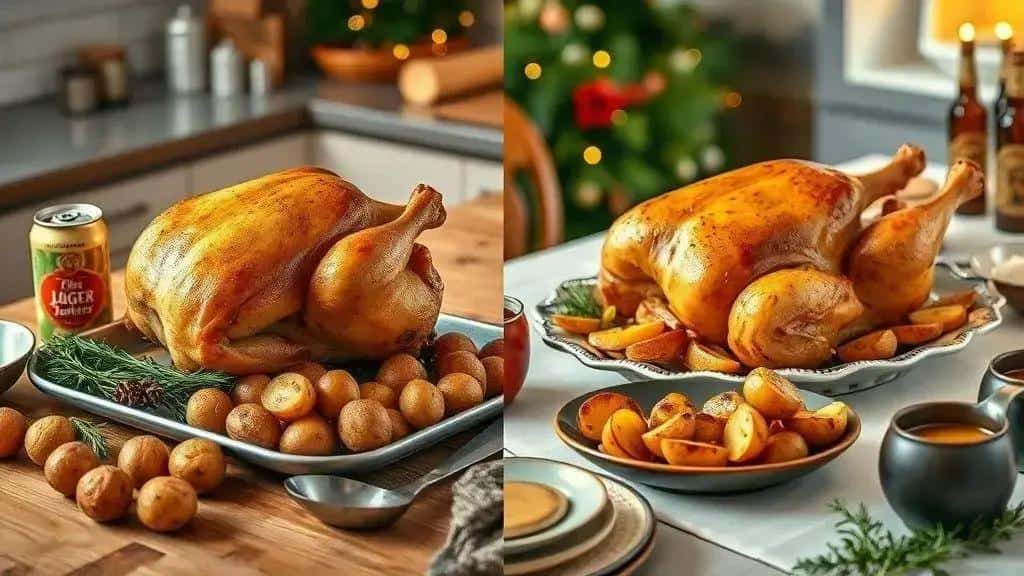 Variações da receita Chester de Natal (versões econômicas e festivas)
