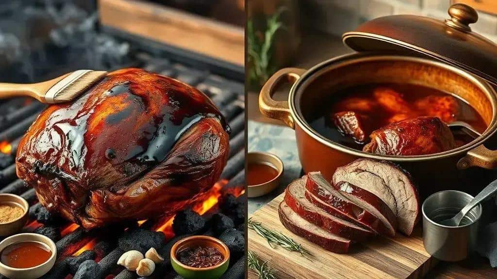 Variações da receita cupim assado de Natal (churrasqueira e panela)