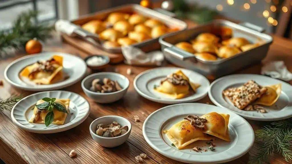 Variações da receita massa recheada (ravioli)