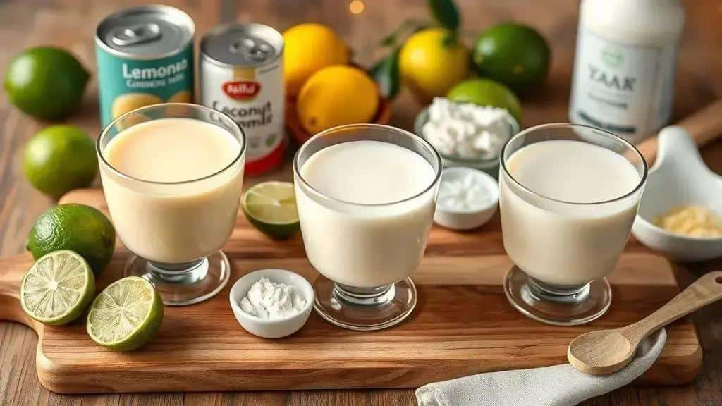 Variações da receita mousse de limão réveillon (veganas e sem lactose)