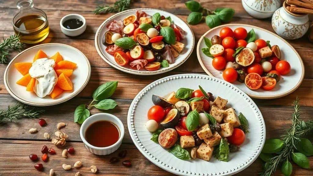 Variações da Salada Caprese Natalina