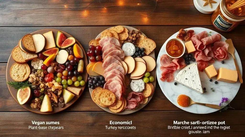 Variações da tábua de frios réveillon (vegana, econômica e gourmet) Variações da tábua de frios réveillon (vegana, econômica e gourmet)