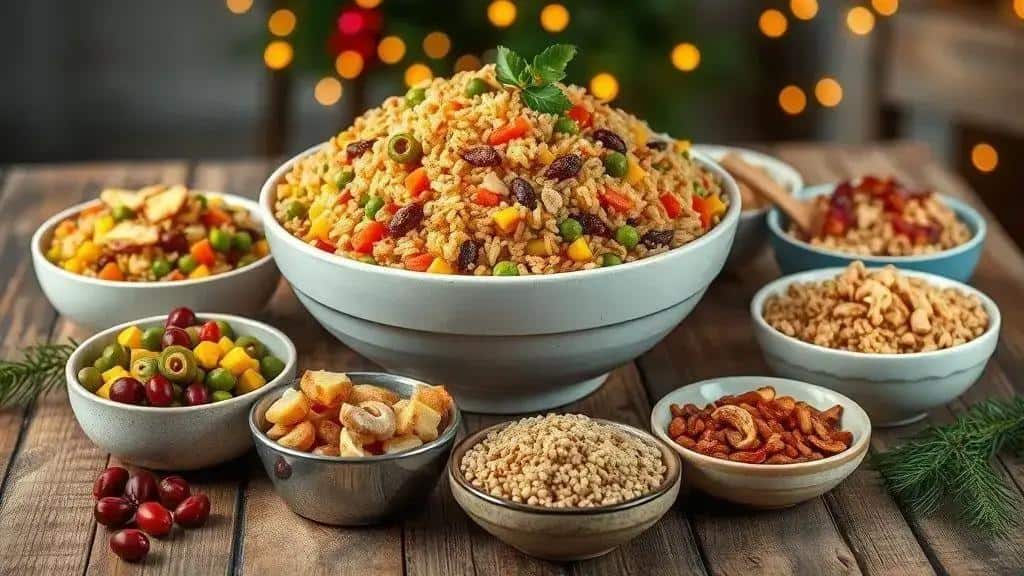 Variações do arroz à grega de Natal Variações do arroz à grega de Natal