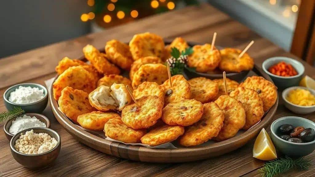 Variações do bolinho de bacalhau crocante para ceia Variações do bolinho de bacalhau crocante para ceia