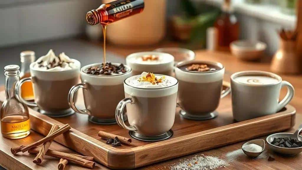 Variações do chocolate quente com licor