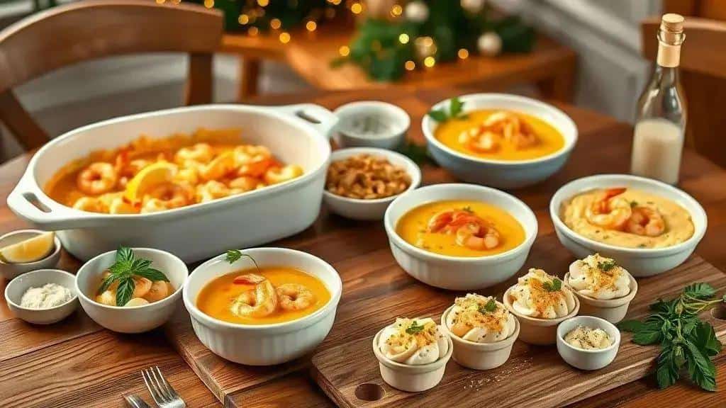 Variações do escondidinho de camarão para a ceia Variações do escondidinho de camarão para a ceia