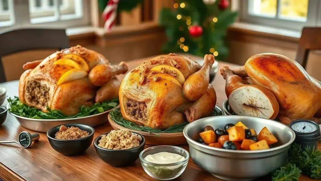 Variações do frango recheado de Natal: versões econômicas e sofisticadas Variações do frango recheado de Natal: versões econômicas e sofisticadas