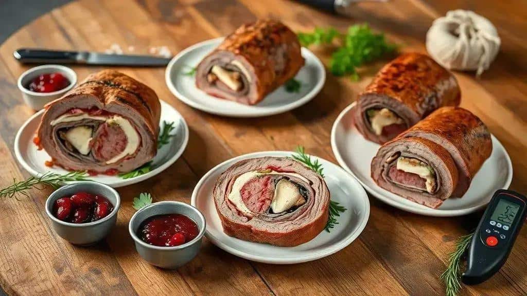Variações do Lagarto Recheado com Bacon e Queijo Cremoso (opções e substituições)