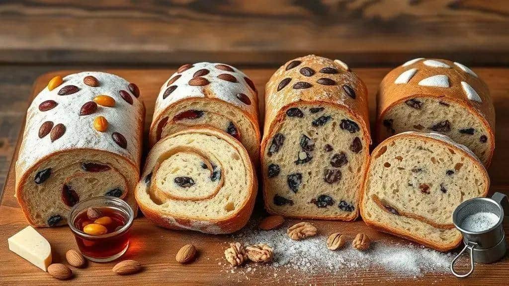 Variações do Stollen: versões com e sem frutas