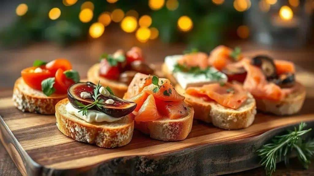 5 Receitas de Bruschettas Natalinas 2025