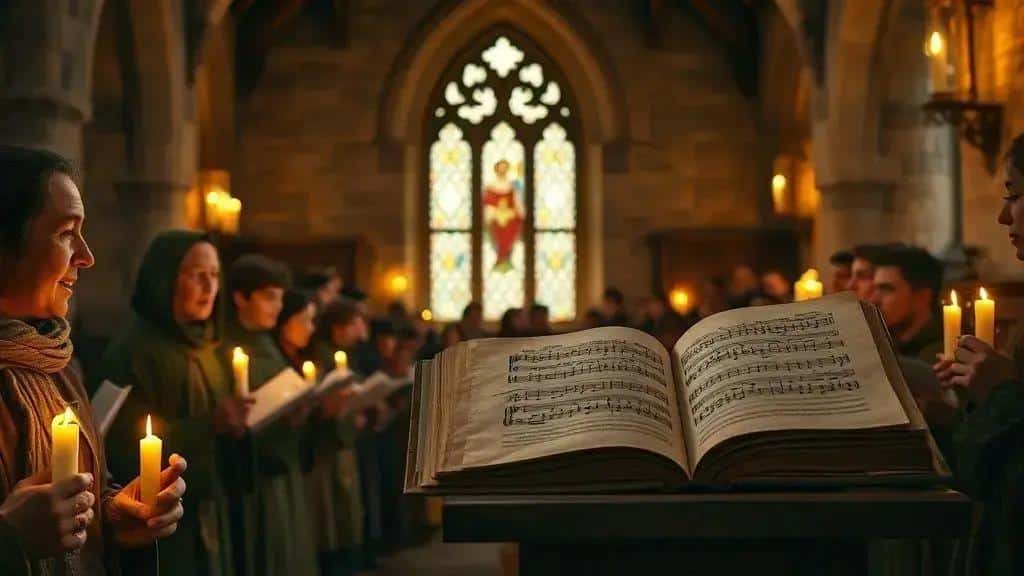 A origem religiosa e as primeiras cantigas de Natal