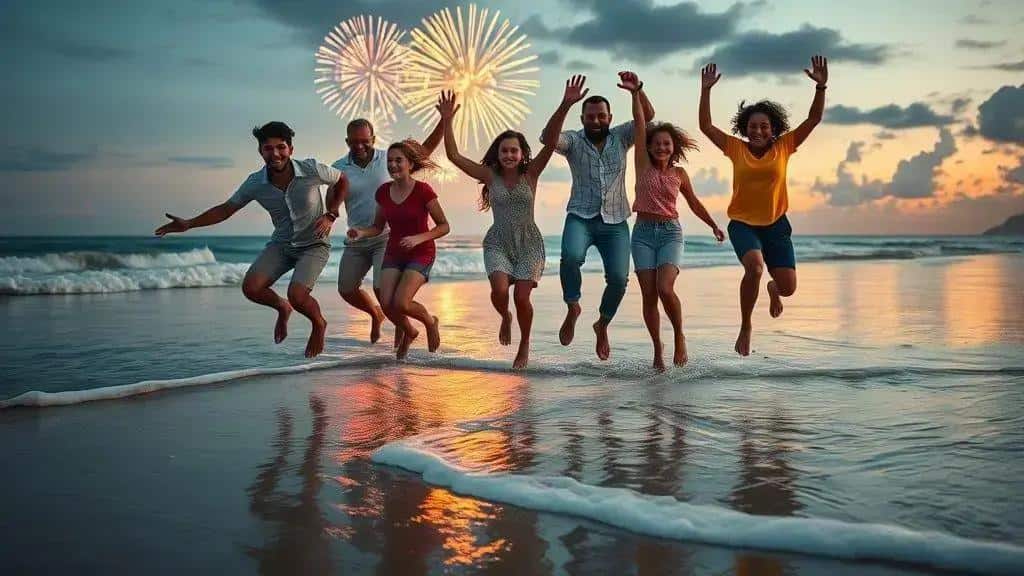 A tradição de pular 7 ondas no Réveillon